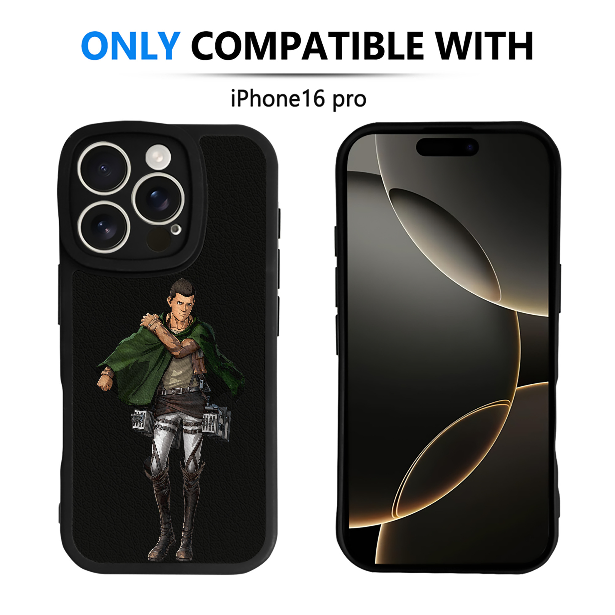 （画像用） 進撃の巨人 Attack on Titan 【iPhone 16シリーズ対応】シリコンスマホケース（レザー調） 材質：シリコン